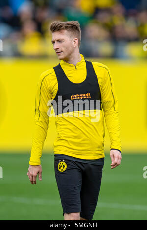 Fußball: 1. Bundesliga, Saison 2018/2019, Training von Borussia Dortmund am 25.04.2019 in Dortmund (Nordrhein-Westfalen). Dortmunder Marco Reus