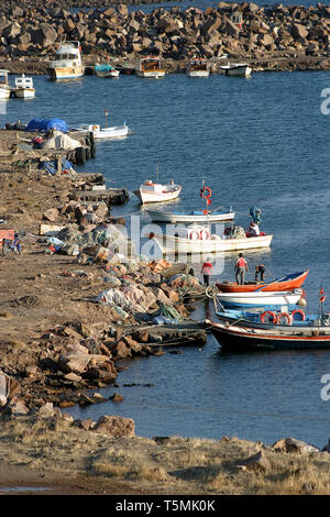 Fischerboote im Hafen Stockfoto