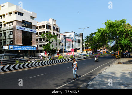 Modernen Gebäuden und Einkaufszentren in Chennai, Indien. Stockfoto