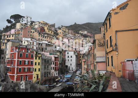 Cinqua Terra Viento, RIomaggiorie, Manarola, Italien Reisen Italien Top 10 der besten 10 Reisen Europa spektakuläre Bilder mehr der besten Meerblick Schöne Häuser Stockfoto