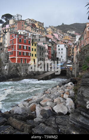 Cinqua Terra Viento, RIomaggiorie, Manarola, Italien Reisen Italien Top 10 der besten 10 Reisen Europa spektakuläre Bilder mehr der besten Meerblick Schöne Häuser Stockfoto