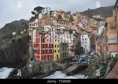 Cinqua Terra Viento, RIomaggiorie, Manarola, Italien Reisen Italien Top 10 der besten 10 Reisen Europa spektakuläre Bilder mehr der besten Meerblick Schöne Häuser Stockfoto