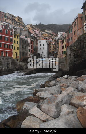 Cinqua Terra Viento, RIomaggiorie, Manarola, Italien Reisen Italien Top 10 der besten 10 Reisen Europa spektakuläre Bilder mehr der besten Meerblick Schöne Häuser Stockfoto