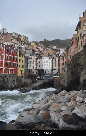 Cinqua Terra Viento, RIomaggiorie, Manarola, Italien Reisen Italien Top 10 der besten 10 Reisen Europa spektakuläre Bilder mehr der besten Meerblick Schöne Häuser Stockfoto