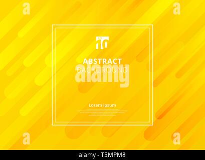 Abstrakte gelber Senf geometrische dynamische Formen Hintergrund mit weißen Rahmen Platz für Text. Vector Illustration Stock Vektor