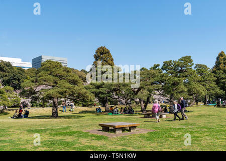 Hamarikyu Gärten, Tokio, Tokyo, Japan Stockfoto