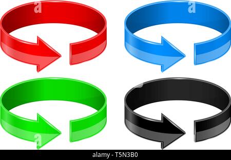 Runde farbige Pfeile Stock Vektor