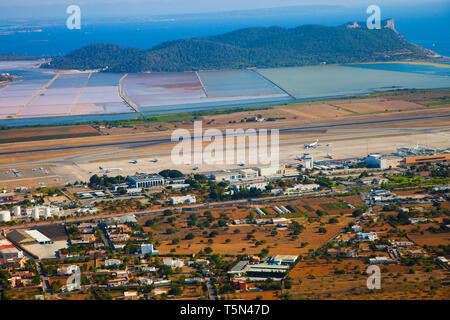 Flughafen, Ses Salines und Cap Falco. Ibiza Balearen. Spanien. Stockfoto