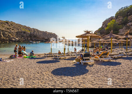 Cala Carbo Strand. Sant Josep de sa Talaia. Ibiza Insel. Balearen. Inseln. Spanien Stockfoto