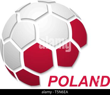 Fußball-Banner. Vector Illustration der abstrakten Fußball mit National Flagge Farben Stock Vektor