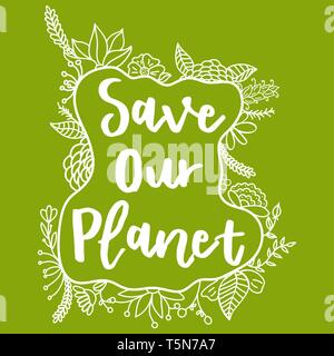 Null Abfall Konzept. Hand gezeichneten Elemente von Null Abfall leben. Null Abfall Konzept Karte. Stock Vektor