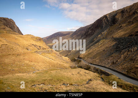 Die honister Pass im Nationalpark Lake District, Cumbria England Großbritannien Stockfoto