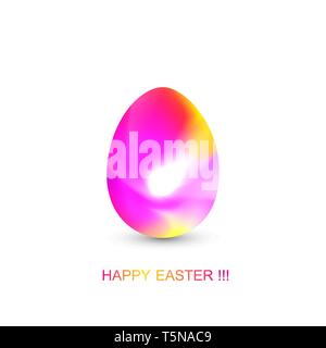 Easter Egg in geometrischen Stil mit abstrakten Flüssigkeit gradient Formen Vektor trendy flüssig Farbe Hintergrund Stock Vektor