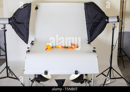 Foto Tabelle für die Fotografie im Studio Stockfoto