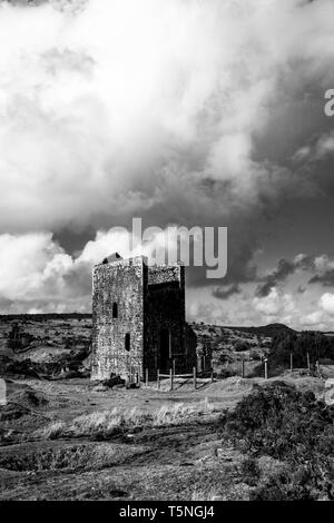 In den 1870er Jahren die Marke Valley Company gekauft Wheal Jenkin. Die laune Welle wurde vertieft und umbenannt in Bellingham Motorwelle. Schergen, Cornwall Stockfoto