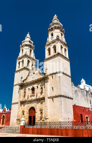 Die Kathedrale von Campeche in Mexiko Stockfoto