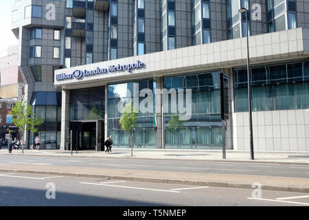 Einen allgemeinen Überblick über das Hilton London Metropole Hotel in die Edgware Road, London Stockfoto