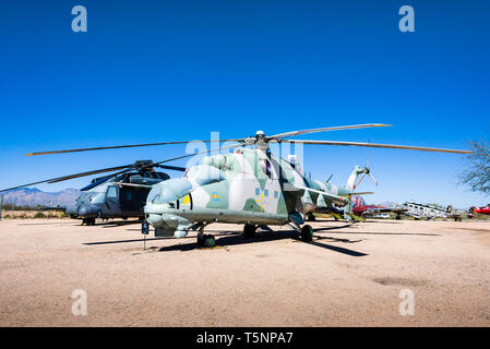 Sowjetische Mil Mi-24 Hind Stockfoto