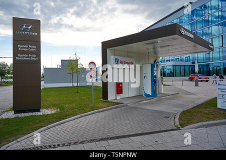 Wasserstofftankstelle bei Hyundai in Offenbach a.m. Stockfoto