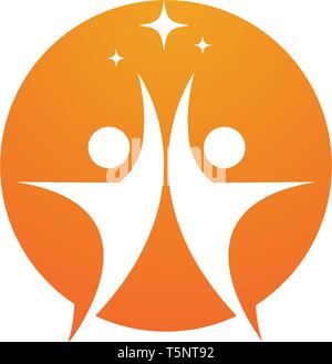 Menschlichen Charakter logo Zeichen Health care Logo sign-Vektor Stock Vektor