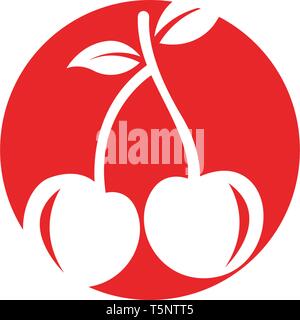Cherry Logo Vorlage Vektor icon-Vektoren Stock Vektor