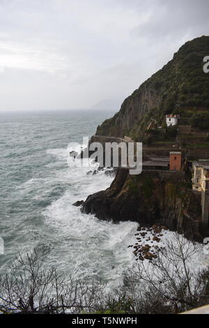 Cinqua Terra Viento, RIomaggiorie, Manarola, Italien Reisen Italien Top 10 der besten 10 Reisen Europa spektakuläre Bilder mehr der besten Meerblick Schöne Häuser Stockfoto