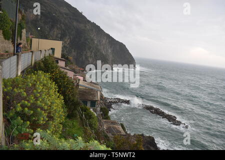 Cinqua Terra Viento, RIomaggiorie, Manarola, Italien Reisen Italien Top 10 der besten 10 Reisen Europa spektakuläre Bilder mehr der besten Meerblick Schöne Häuser Stockfoto