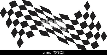 Race-flag Icon, einfaches Design logo Vorlage Stock Vektor