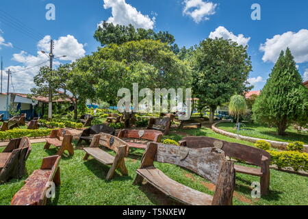 Meditation im Freien Platz in La Casa de Dom Inacio in Abadiania, Brasilien an Johannes von Gott Stockfoto