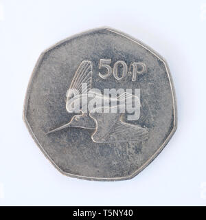 Irische 50p Münze - 1988 Stockfoto