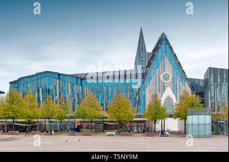 Paulinum, Evangelische Kirche und Augusteum, Hauptgebäude der Universität Leipzig am Augustusplatz in der Innenstadt von Leipzig, Deutschland Stockfoto