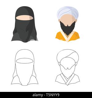 Vector Illustration der Nachahmer und Resident Symbol. Der Imitator und Kultur vektor Symbol für das Lager. Stock Vektor