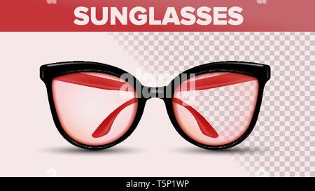 Retro Stylische Sonnenbrille, trendy Vector3D Schattierungen Stock Vektor