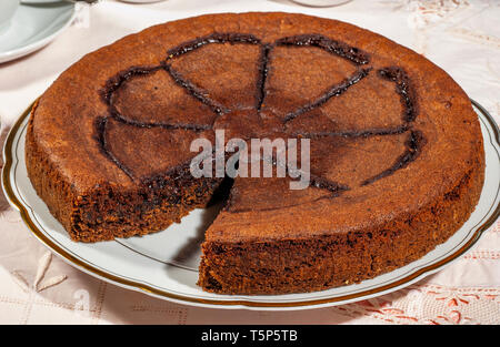 Italien Kampanien Schokolade Kuchen Stockfoto