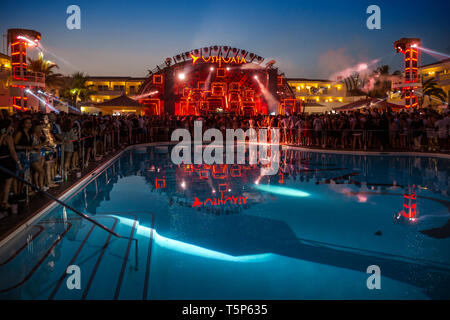 Ameisen Partei. Diskothek in Ushuaia Ibiza Beach Hotel. Sant Joan de Labritja. Ibiza Insel. Balearen. Spanien Stockfoto