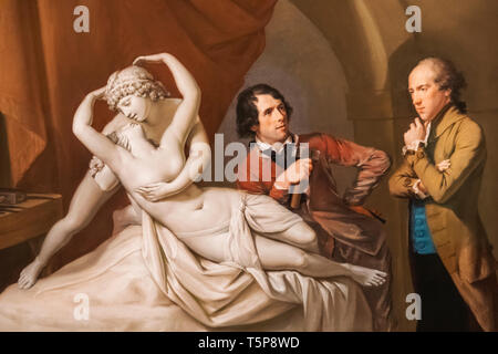 Malerei des italienischen Bildhauers Antonio Canova in seinem Studio von Hugh Douglas Hamilton vom 1790 Stockfoto