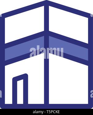 Ramadan Mekka Vektor Flachbild Symbole. Editierbare Strich und Farbe. Stock Vektor