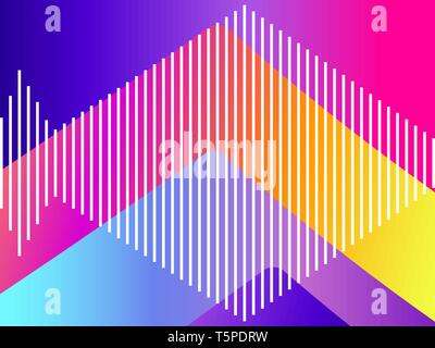Abstrakte bunten Farbverlauf Hintergrund. Moderne synthwave Stil. Vector Illustration Stock Vektor