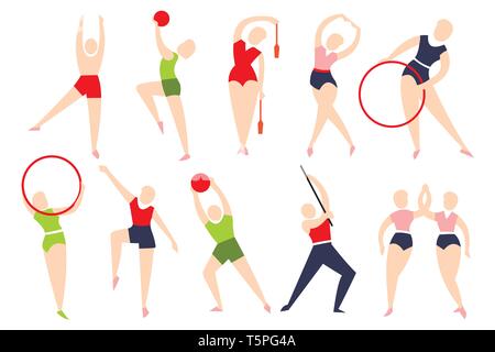 Vektor Sammlung von Athleten - Teilnehmer der Olympischen Spiele Stock Vektor