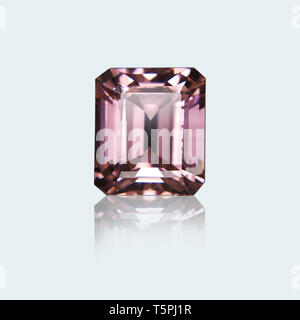 Emerald cut Edelstein, Fancy Diamanten, rosa Saphir, Diamant Edelstein, rosa Saphir Edelstein, Emerald Cut Fancy Diamant, Smaragd geschnitten Rosa Sapphi Stockfoto