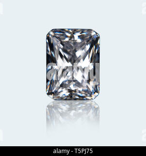 Diamond, strahlende Emerald cut Diamond, strahlende Emerald cut Edelstein Stockfoto