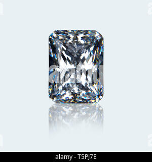 Diamond, strahlende Emerald cut Diamond, strahlende Emerald cut Edelstein Stockfoto