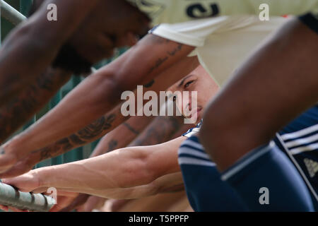 Sao Paulo, Brasilien. 26 Apr, 2019. SP - Sao Paulo - 04/26/2019 - Ausbildung von Sao Paulo - Antony während der Ausbildung von Sao Paulo an CT Barra Funda. Foto: Marcello Zambrana/AGIF AGIF/Alamy Credit: Live-Nachrichten Stockfoto