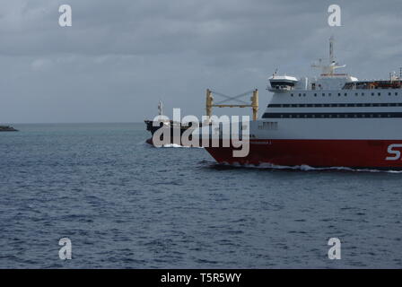 Fähre Geist von Tasmanien in die Port Phillip Bay, Melbourne. Australien. Stockfoto