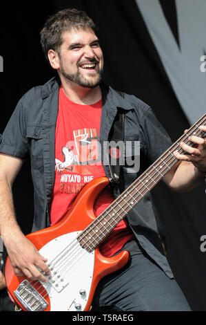 Carlos Gutierrez von Muyayo Rif durchführen an den WOMAD-Festival, Charlton Park, UK, 26. Juli 2014. Stockfoto