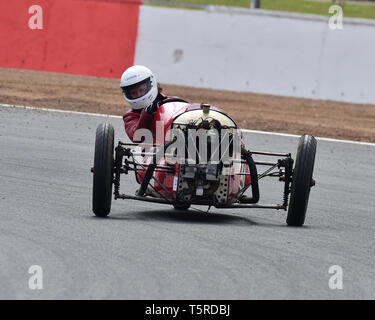 Sandford Andrews, Morgan Aero 2 Str, GP Italia und Lanchester-ausgleich Trophäen Rennen, Vintage Racing Cars, VSCC, Formel Vintage, Silverstone, Northamptonshire, Stockfoto