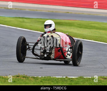 Sandford Andrews, Morgan Aero 2 Str, GP Italia und Lanchester-ausgleich Trophäen Rennen, Vintage Racing Cars, VSCC, Formel Vintage, Silverstone, Northamptonshire, Stockfoto