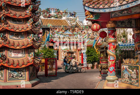 Pung Tao Gong Ancestral Tempel in Chinatown, Chiang Mai, Thailand. Stockfoto