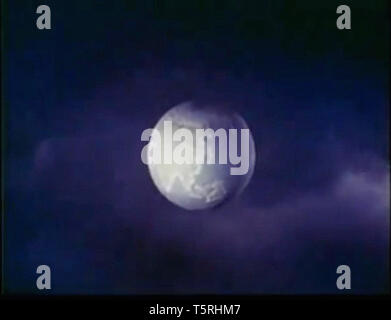 Vintage Screenshot aus einem mexikanischen Film mit einem Mond Stockfoto