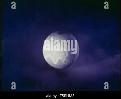 Vintage Screenshot aus einem mexikanischen Film mit einem Mond Stockfoto